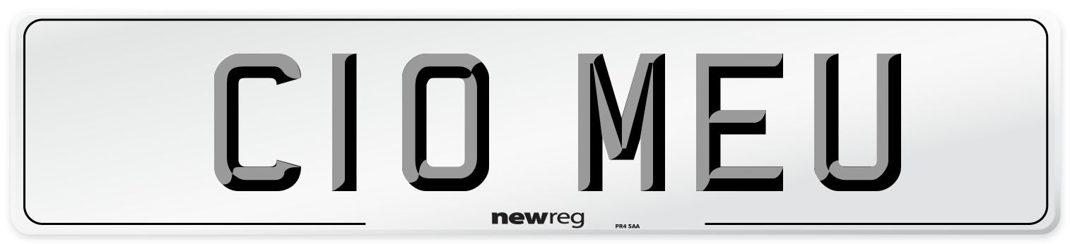 C10 MEU Number Plate from New Reg